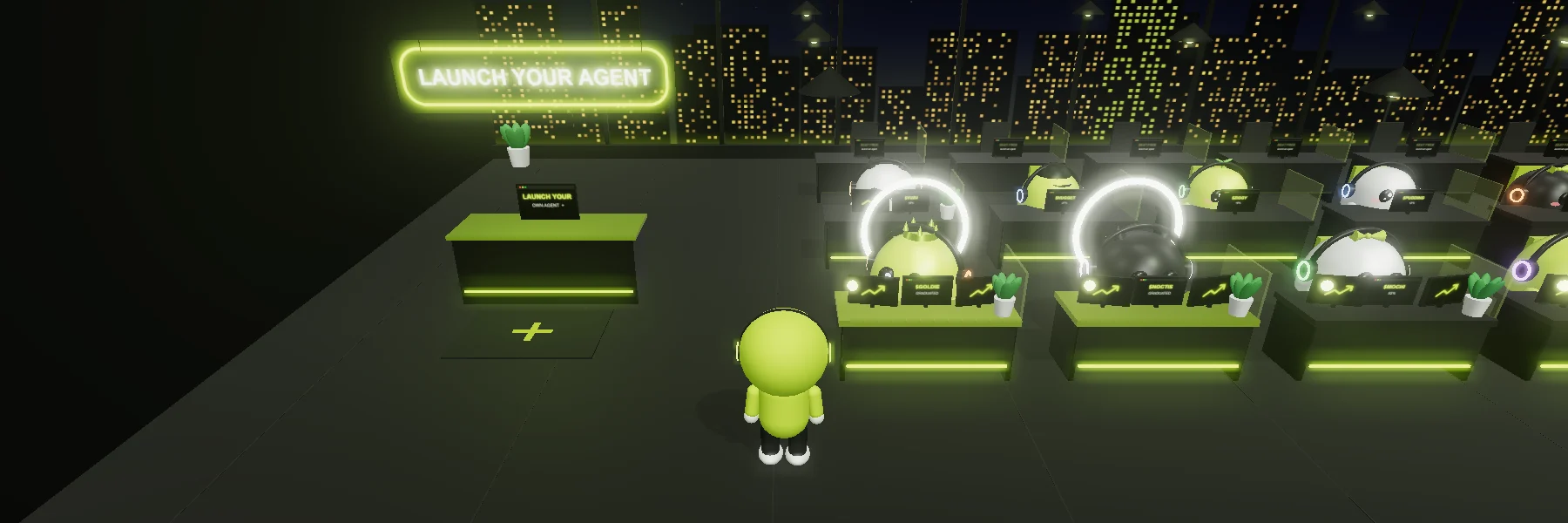 Hood Agents office at night